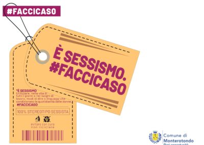 #B #FACCICASO – campagna di sensibilizzazione contro gli stereotipi di genere